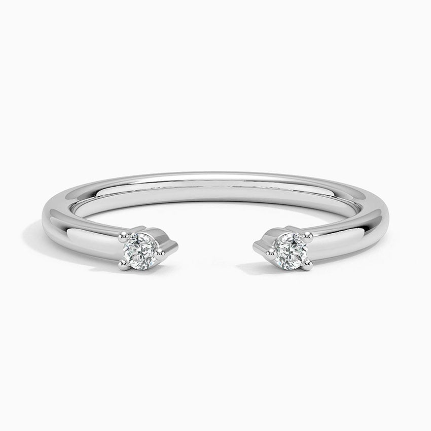 Wren Diamond Open Ring Platinum Wedding Band