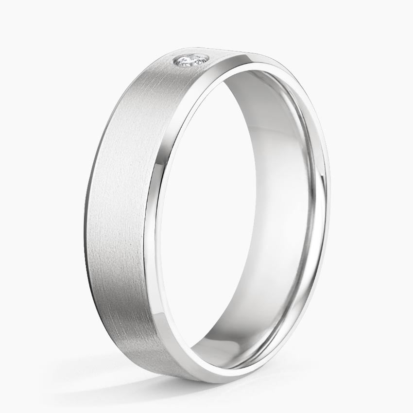Borealis Diamond 6mm Wedding Ring Platinum Wedding Band