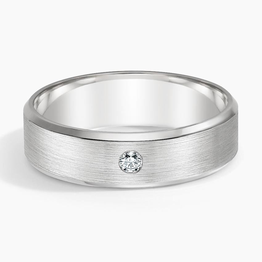 Borealis Diamond 6mm Wedding Ring Platinum Wedding Band