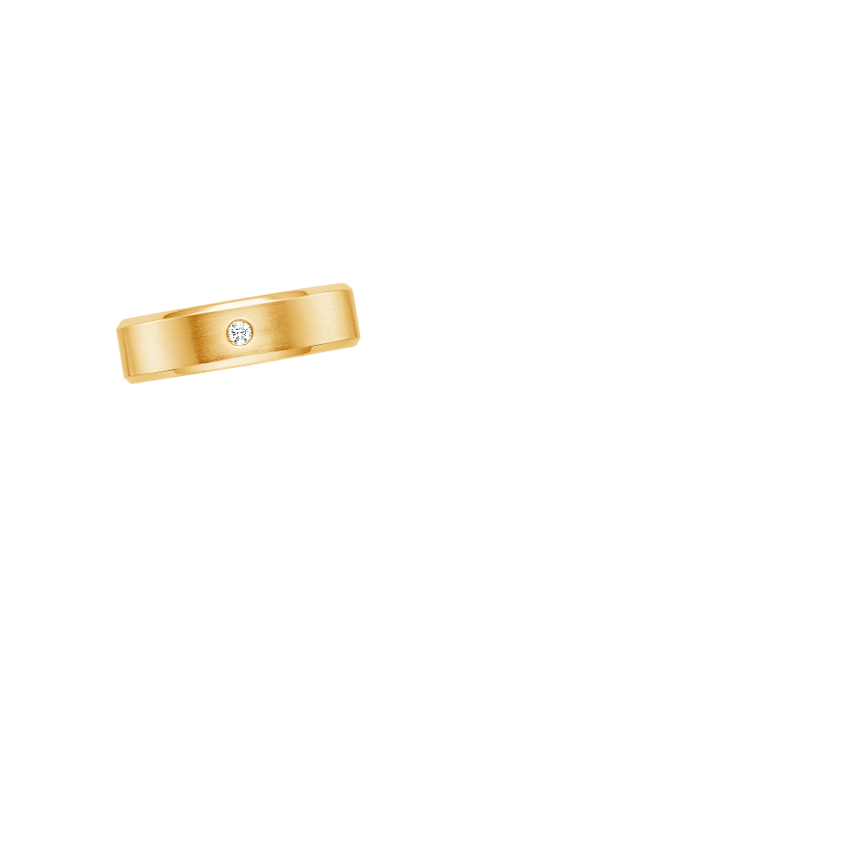 Borealis Diamond 6mm Wedding Ring Yellow Gold 18k Wedding Band