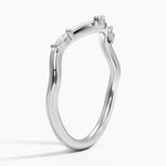 Willow Contour Diamond Ring Platinum Wedding Band