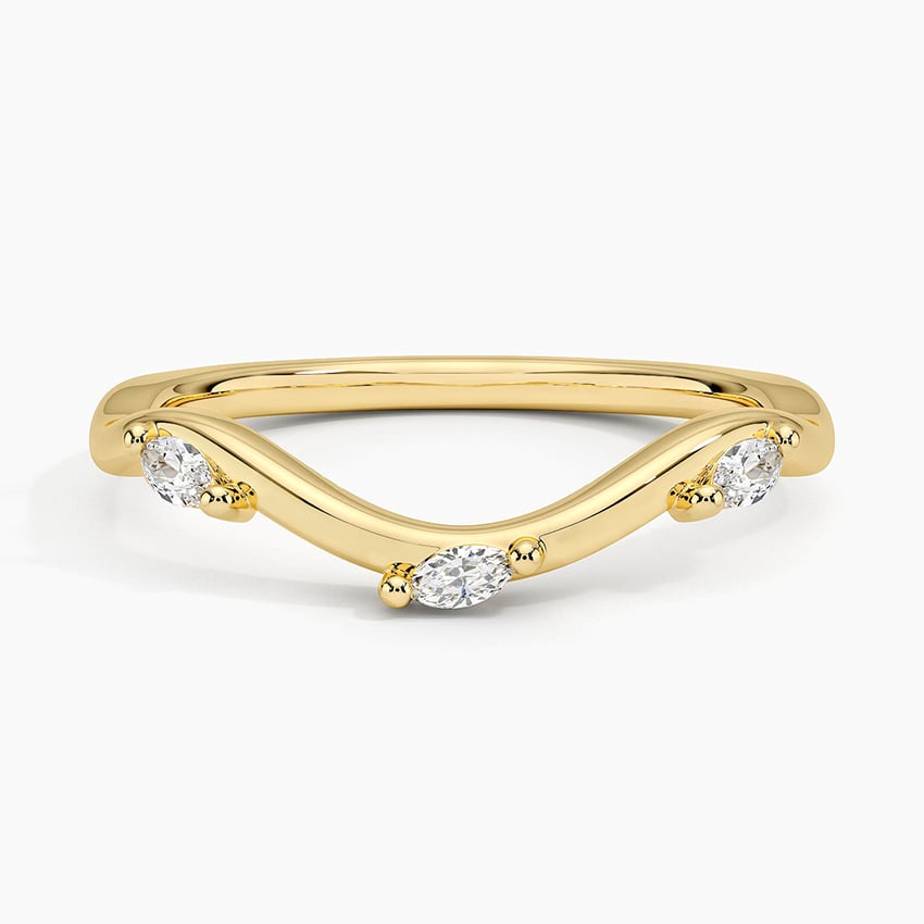 Willow Contour Diamond Ring Yellow Gold 18k Wedding Band