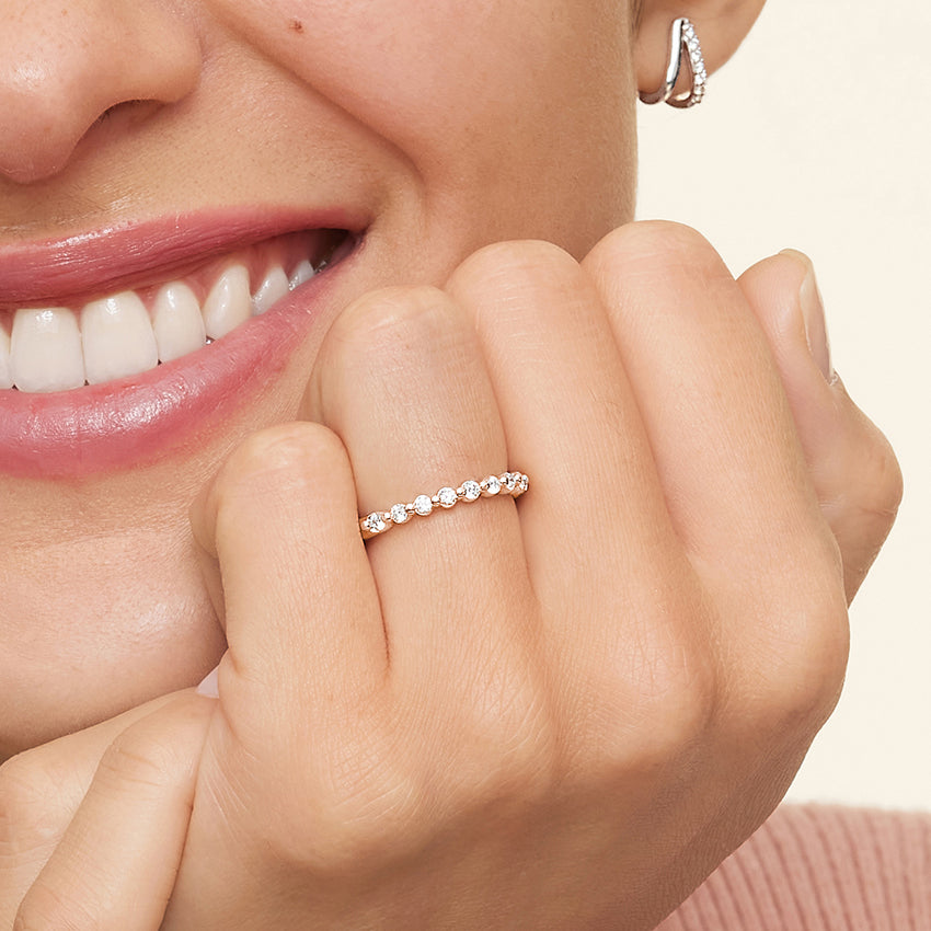 Marseille Half Coverage Diamond Ring (1/3 ct. tw.) Rose Gold 18k Wedding Band