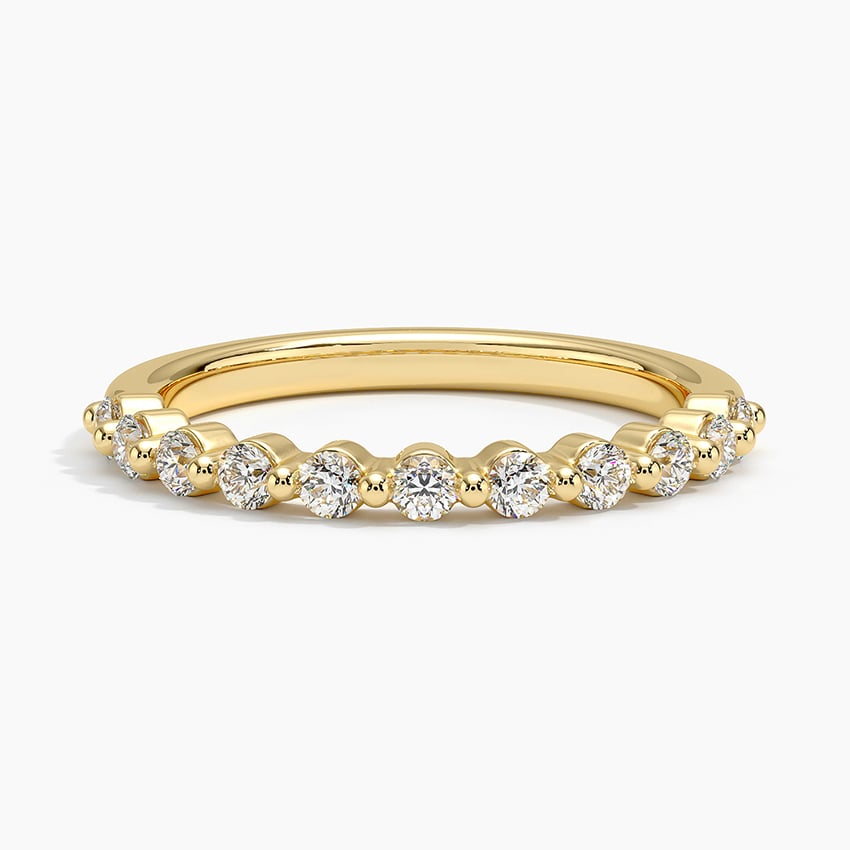 Marseille Half Coverage Diamond Ring (1/3 ct. tw.) Yellow Gold 18k Wedding Band