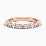 Bordeaux Shared Prong Diamond Ring (1/2 ct. tw.) Rose Gold 18k Wedding Band