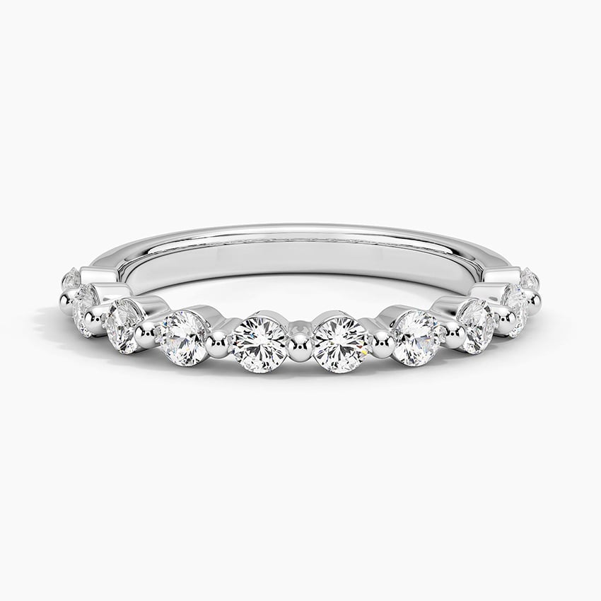 Bordeaux Shared Prong Diamond Ring (1/2 ct. tw.) Platinum Wedding Band