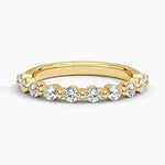 Bordeaux Shared Prong Diamond Ring (1/2 ct. tw.) Yellow Gold 18k Wedding Band