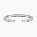 Sia Half Coverage Diamond Ring (1/8 ct. tw.) Platinum Wedding Band