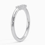 Crescent Diamond Ring Platinum Wedding Band