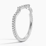 Petite Twisted Vine Curved Diamond Ring (1/5 ct. tw.) Platinum Wedding Band