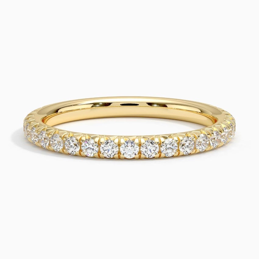 Amelie Three-Quarter Coverage Diamond Ring (1/2 ct. tw.) Yellow Gold 18k Wedding Band