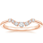 Aria Contoured Diamond Ring (1/6 ct. tw.) Rose Gold 18k Wedding Band