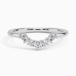 Aria Contoured Diamond Ring (1/6 ct. tw.) Platinum Wedding Band