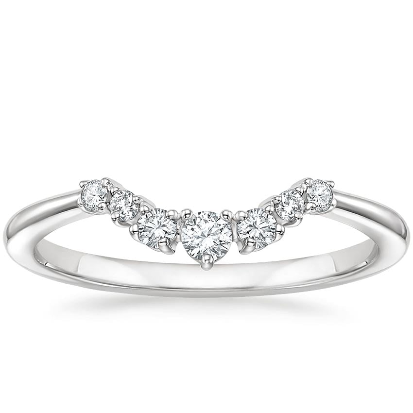 Aria Contoured Diamond Ring (1/6 ct. tw.) Platinum Wedding Band