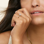 Aria Contoured Diamond Ring (1/6 ct. tw.) Yellow Gold 18k Wedding Band