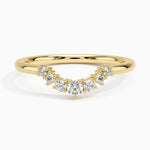 Aria Contoured Diamond Ring (1/6 ct. tw.) Yellow Gold 18k Wedding Band
