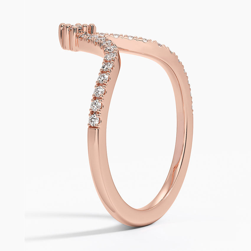 Nouveau Diamond Ring Rose Gold 18k Wedding Band