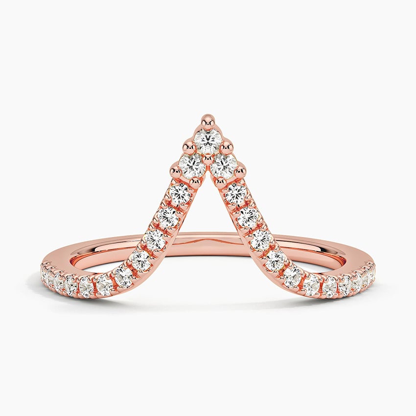 Nouveau Diamond Ring Rose Gold 18k Wedding Band