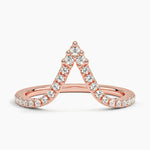 Nouveau Diamond Ring Rose Gold 18k Wedding Band