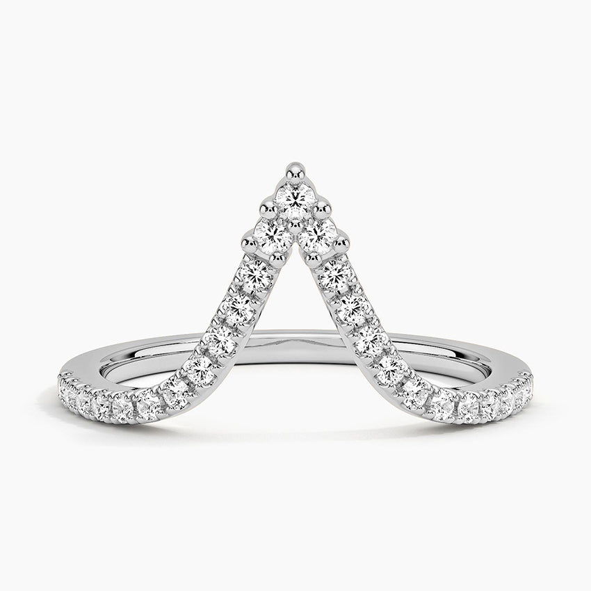 Nouveau Diamond Ring Platinum Wedding Band
