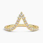 Nouveau Diamond Ring Yellow Gold 18k Wedding Band