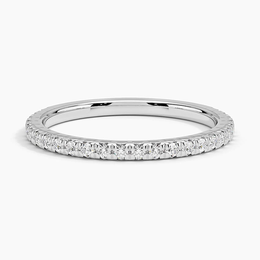 Sonora Three-Quarter Coverage Diamond Ring (1/4 ct. tw.) Platinum Wedding Band