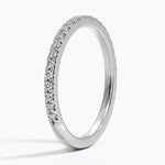 Sonora Three-Quarter Coverage Diamond Ring (1/4 ct. tw.) Platinum Wedding Band