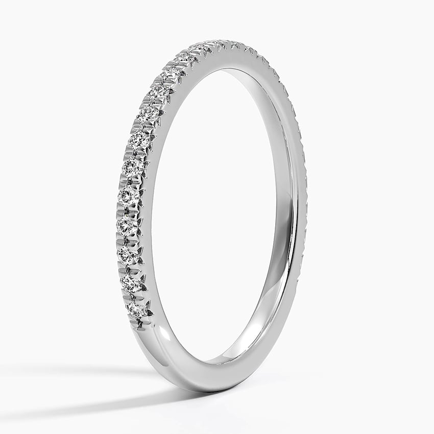 Sonora Three-Quarter Coverage Diamond Ring (1/4 ct. tw.) Platinum Wedding Band