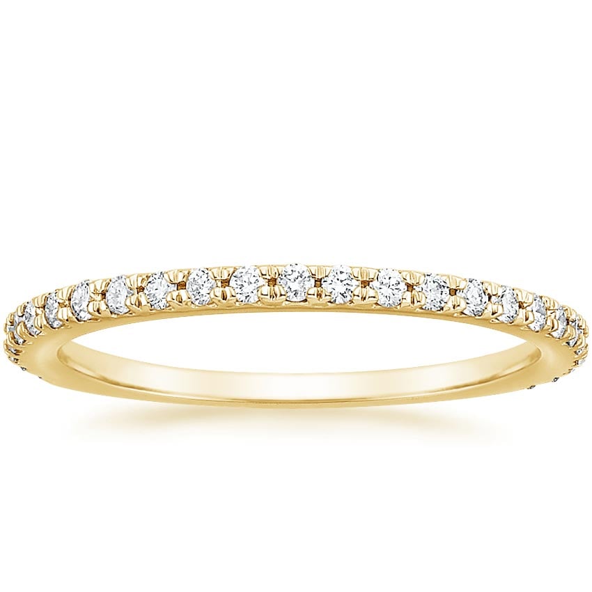 Sonora Three-Quarter Coverage Diamond Ring (1/4 ct. tw.) Yellow Gold 18k Wedding Band