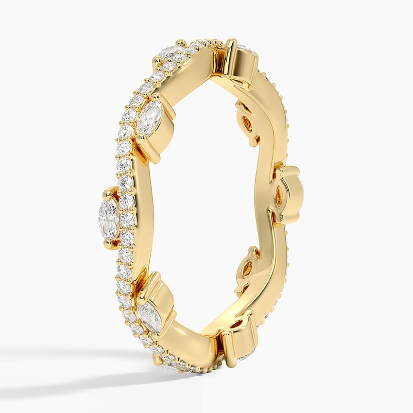 Luxe Winding Willow Eternity Diamond Ring (1/2 ct. tw.) Yellow Gold 18k Eternity Band