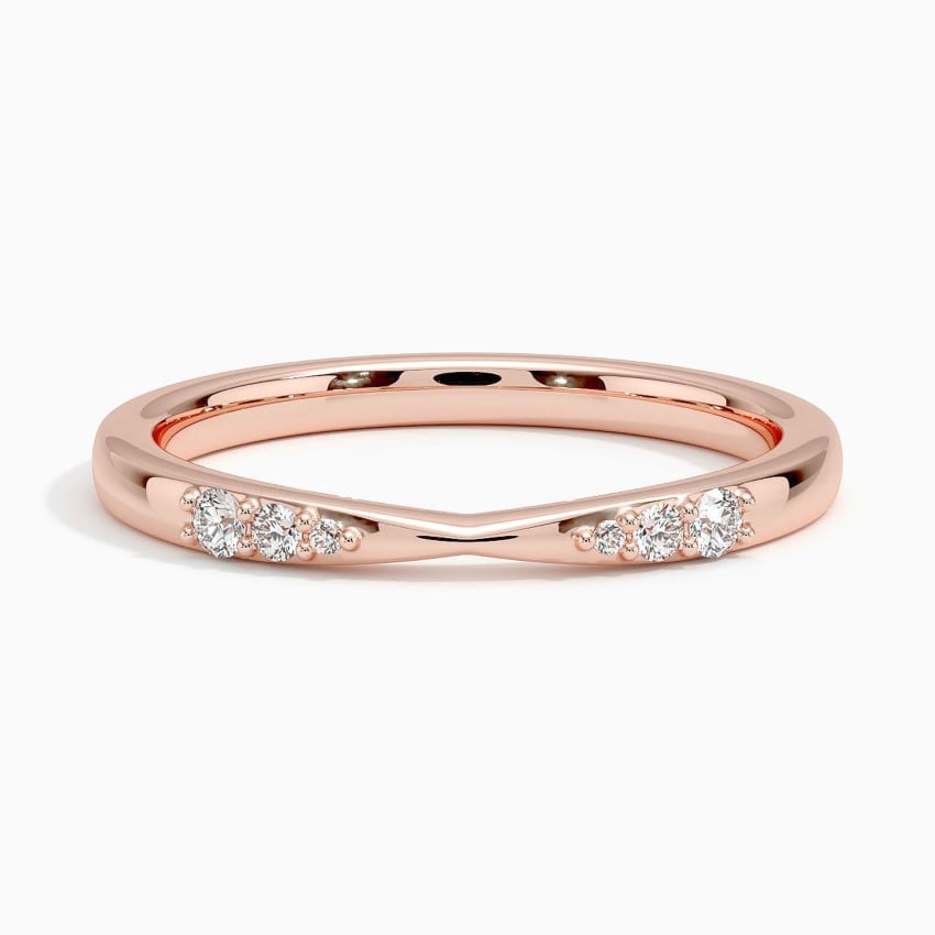 Lark Diamond Ring Rose Gold 18k Wedding Band