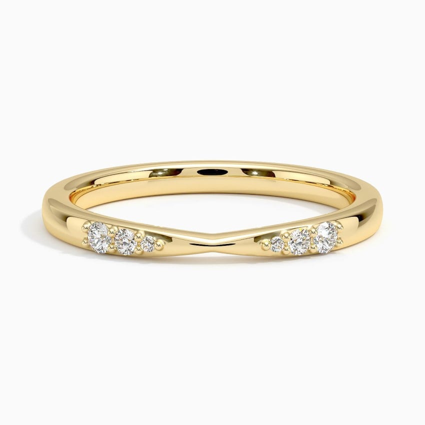 Lark Diamond Ring Yellow Gold 18k Wedding Band