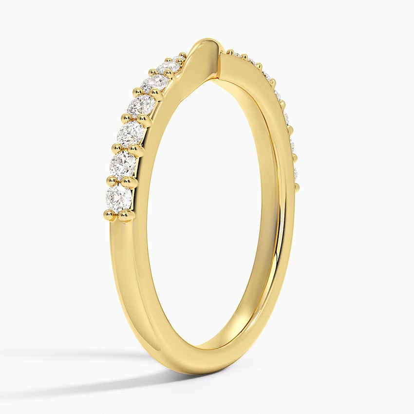 Luxe Lark Diamond Ring Yellow Gold 18k Wedding Band