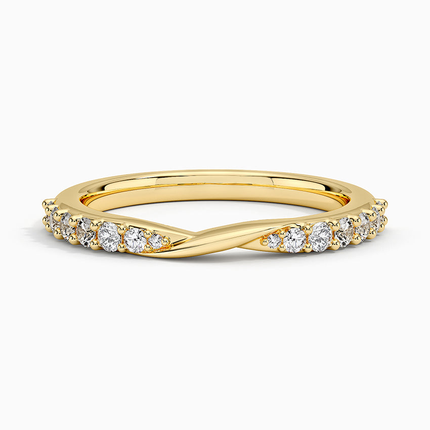 Luxe Lark Diamond Ring Yellow Gold 18k Wedding Band