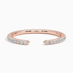 Zeta Diamond Open Ring Rose Gold 18k Wedding Band