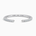 Zeta Diamond Open Ring Platinum Wedding Band