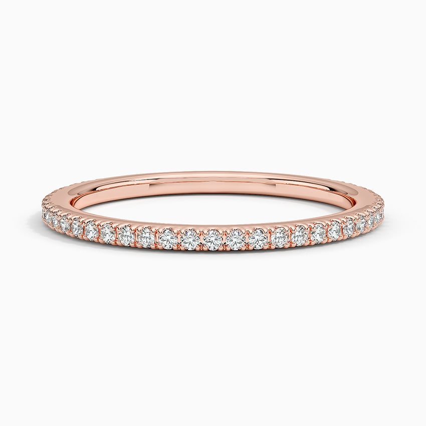 Whisper Three-Quarter Coverage Diamond Ring (1/5 ct. tw.) Rose Gold 18k Wedding Band