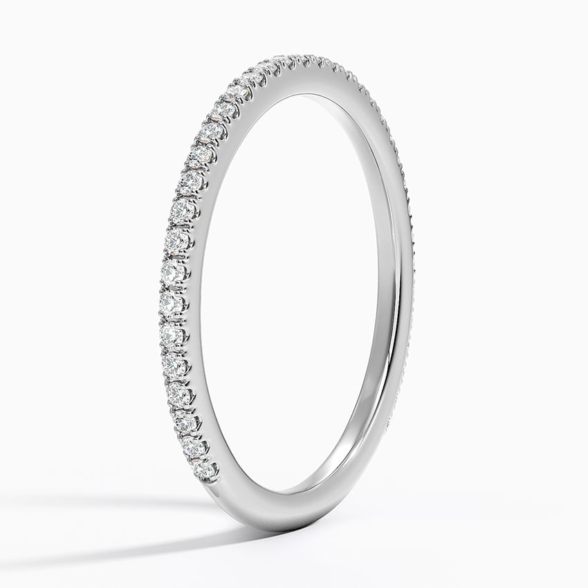 Whisper Three-Quarter Coverage Diamond Ring (1/5 ct. tw.) Platinum Wedding Band