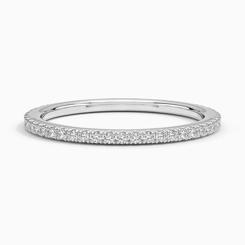 Whisper Three-Quarter Coverage Diamond Ring (1/5 ct. tw.) Platinum Wedding Band