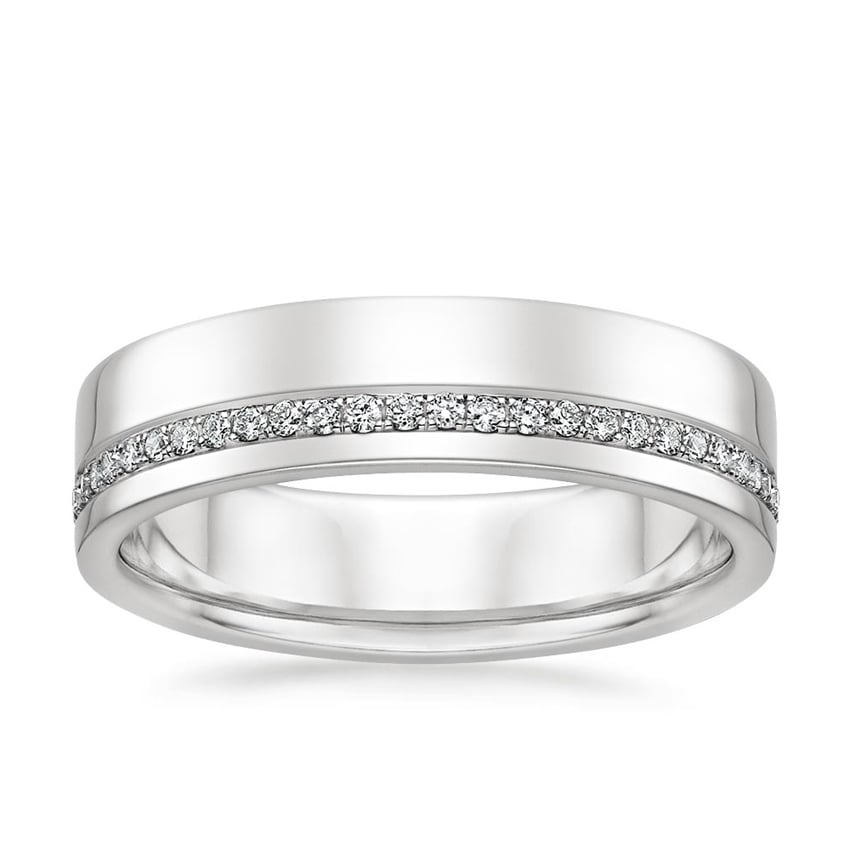 Austin Diamond 5.5mm Wedding Ring (1/5 ct. tw.) Platinum Wedding Band