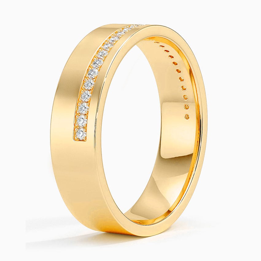 Austin Diamond 5.5mm Wedding Ring (1/5 ct. tw.) Yellow Gold 18k Wedding Band