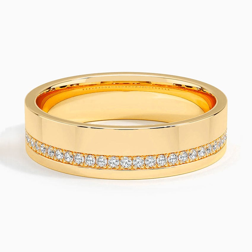 Austin Diamond 5.5mm Wedding Ring (1/5 ct. tw.) Yellow Gold 18k Wedding Band