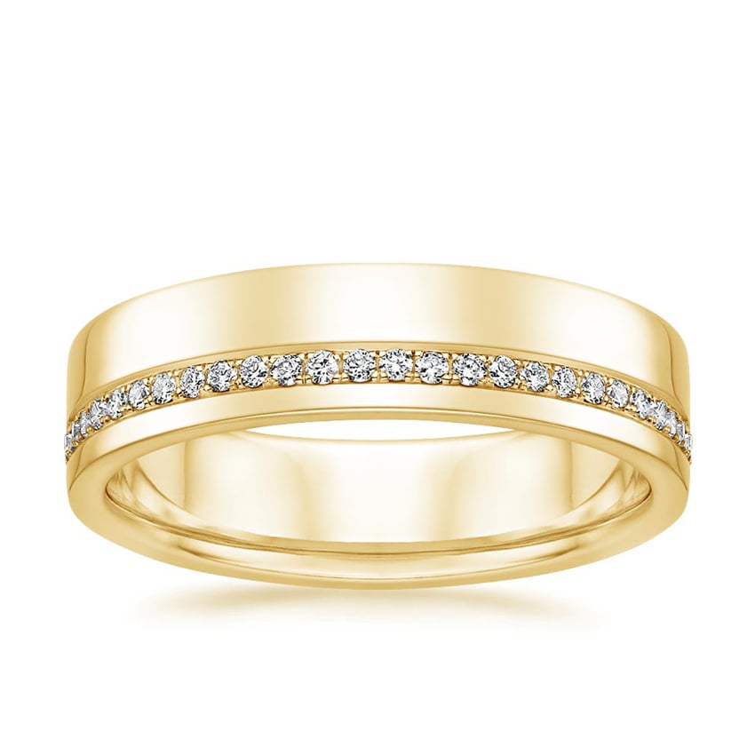 Austin Diamond 5.5mm Wedding Ring (1/5 ct. tw.) Yellow Gold 18k Wedding Band