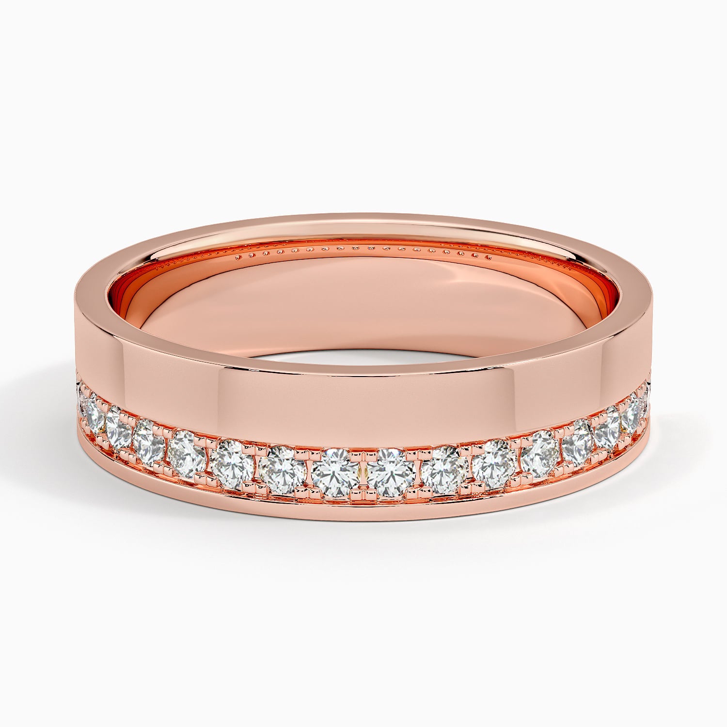 Austin Diamond 5.5mm Wedding Ring (1/5 ct. tw.) Rose Gold 18k Wedding Band