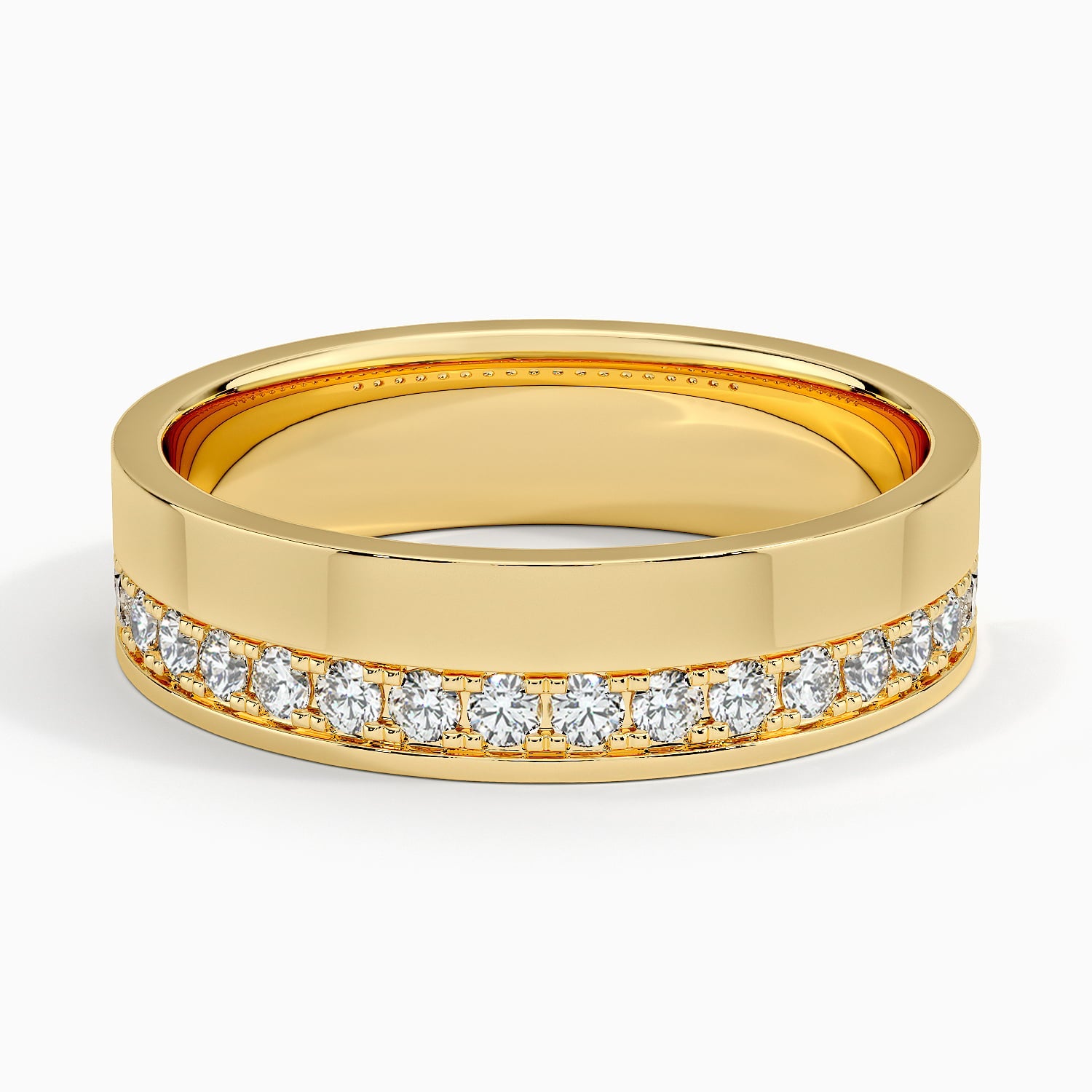 Austin Diamond 5.5mm Wedding Ring (1/5 ct. tw.) Yellow Gold 18k Wedding Band