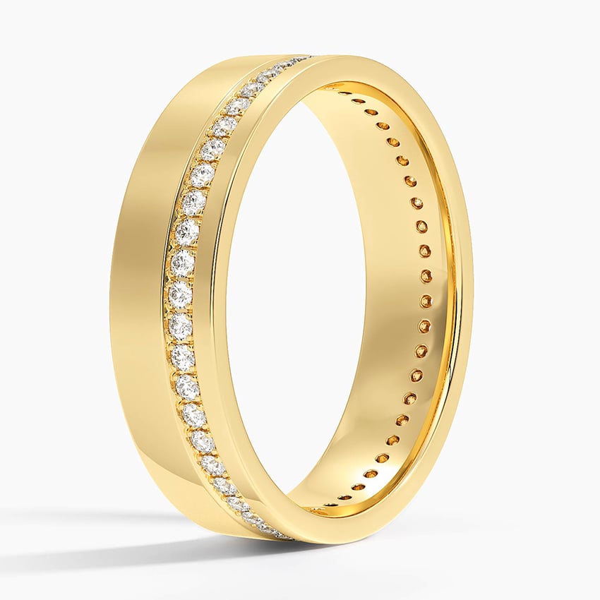 Austin Eternity Diamond 5.5mm Wedding Ring (1/3 ct. tw.) Yellow Gold 18k Eternity Band