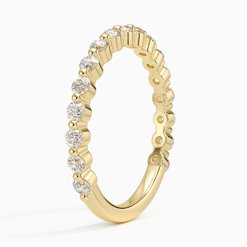 Marseille Three-Quarter Coverage Diamond Ring (1/2 ct. tw.) Yellow Gold 18k Wedding Band