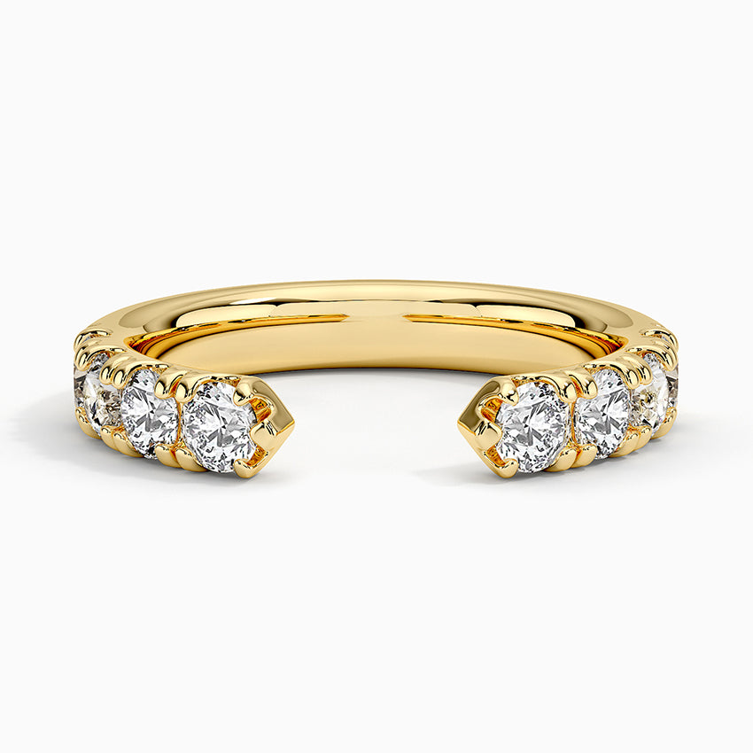 Lyric Diamond Open Ring (3/4 ct. tw.) Yellow Gold 18k Wedding Band