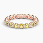 Eternity Yellow Lab Diamond Ring (2 ct. tw.) Rose Gold 18k Eternity Band