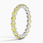 Eternity Yellow Lab Diamond Ring (2 ct. tw.) Platinum Eternity Band